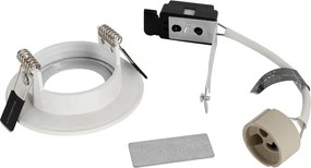 Zestaw 12 białych okrągłych opraw LED GU10 50 mm IP44 - Xena