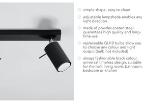 Czarna lampa sufitowa Nice Lamps Etna 2