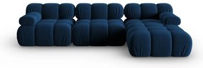 Niebieska aksamitna sofa 285 cm Bellis – Micadoni Home