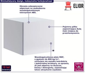 Biała wisząca szafka pojedyncza - Wilhelm 3X
