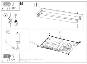 Biała lampa sufitowa z tekstylnym kloszem 80x105 cm Viva – Nice Lamps