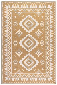 Dywan dwustronny zewnętrzny Gemini kremowo-złoty 80 cm x 150 cm