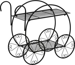 STILISTA Kwietnik, wózek, 66 x 60 x 28 cm, stal