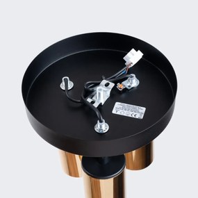 Plafon WINX 3P czarny/złoty SOLLUX  LIGHTING