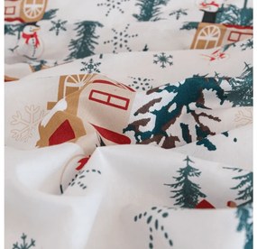 PrzytulneMieszkanie.pl PrzytulneMieszkanie.pl Pościel z mikrofibry SNOWY HOUSES białe Rozmiar pościeli: 70 x 90 cm | 140 x 200 cm