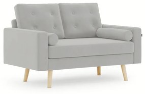 Jasnoszara dwuosobowa sofa MANDI