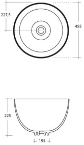 Biała ceramiczna okrągła umywalka ø 45,5 cm Dome – Sapho