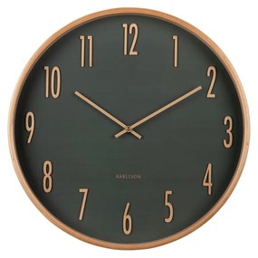 Karlsson 5996GR Designerski zegar ścienny zielony, śr. 40 cm