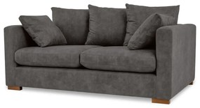 Antracytowa sofa z imitacji skóry 175 cm Hamburg – Scandic