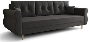 Ciemnoszara sofa rozkładana F3-C68