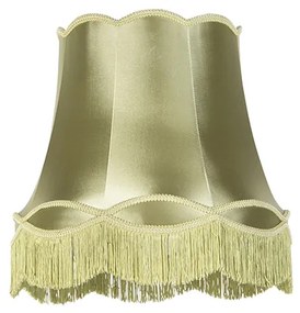 Abażur z jedwabiu zielony 45 cm - Granny Retro