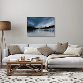 Obraz na szkle - Na zamarzniętym jeziorze (70x50 cm)