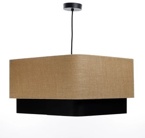 Lampa wisząca KWADRO DUO 005 51x47cm jutowa/czarna BPS KONCEPT