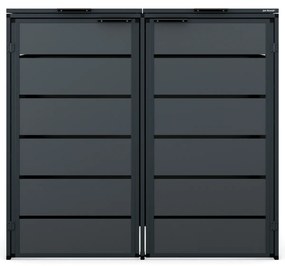 Zabudowa śmietnikowa 240L dwukomorowa, antracyt