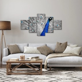 Obraz - niebieski paw (125x70 cm)