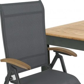 CONCEPT YELMO FSC 6+1 - zestaw sof ogrodowych (aluminium/dąb)