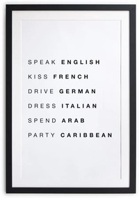 Obraz 30x40 cm Speak, Kiss, Drive – Really Nice Things