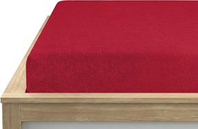 PrzytulneMieszkanie.pl Froté prześcieradło PREMIUM czerwone 180x200 cm