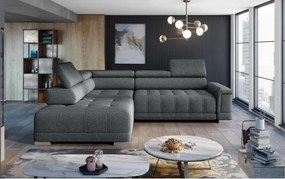 Narożnik CAMPO L z elektryczną regulacją siedziska Lewostronny w tkaninie MEMPHIS 06 WERSAL