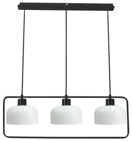 Czarno-biała lampa wisząca ze szklanym kloszem Zodiac – Candellux Lighting