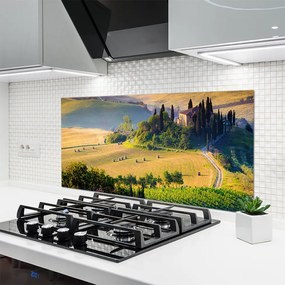 Panel nad blat kuchenny Malowniczy Pejzaż z Drzewami