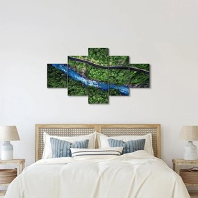 Obraz - Rzeka między górami, Kaukaz, Rosja (125x70 cm)