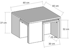 Stolik kawowy Ortanca Sapphire Oak