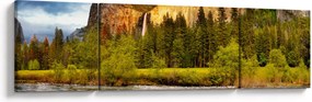 Obraz- Skały nad jeziorem (170x50 cm)