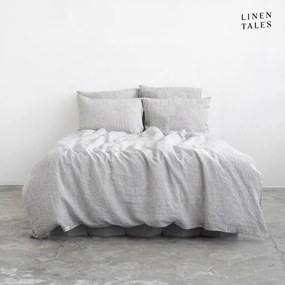 Czarno-biała lniana pościel dwuosobowa 200x200 cm – Linen Tales