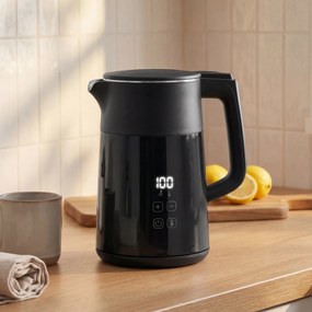 HOMCOM Elektryczny czajnik, 1,7 l, szybkie gotowanie, 2200 W, z wyświetlaczem LED, funkcją podtrzymywania ciepła, zabezpieczeniem przed suchobiegiem, bez PTFE | Aosom PL