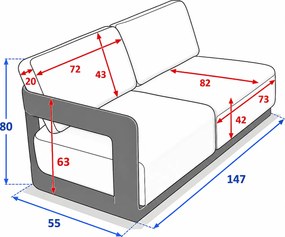 Luksusowy zestaw narożnikowy aluminiowy dla 5 osób ELYSIUM (beżowy)