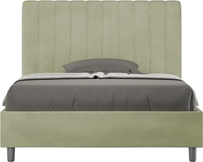 Łóżko bez stelaża tapicerowane 120x200 microfibra zielony Agueda