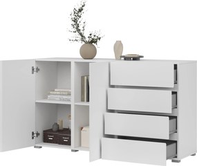 Komoda PRISMA 138 cm do Salonu Sypialni Biały