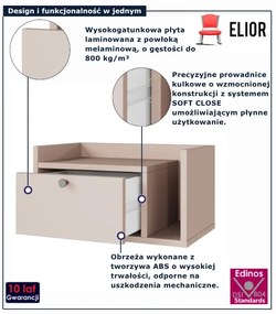 Kaszmirowa wisząca szafka nocna z szufladą G6-T12