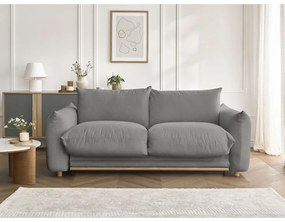 Szara rozkładana sofa 214 cm Ernest – Bobochic Paris