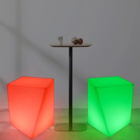 Podświetlany stołek/taboret LED, 60x60x60 cm
