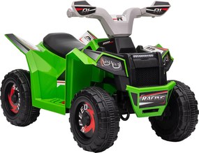 HOMCOM Elektryczny quad dla dzieci, 2,5 km/h, bieg przód &amp; tył, dla 18-36 miesięcy, Zielony