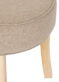 Miękki stołek tapicerowany ADRIEL taboret do toaletki, Ø 35 cm