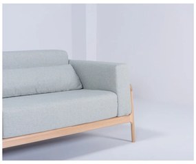 Niebieskoszara sofa z konstrukcją z drewna dębowego Gazzda Fawn, 240 cm