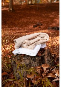 Biały ręcznik kąpielowy z bawełny organicznej frotte 70x140 cm Check – JUNA