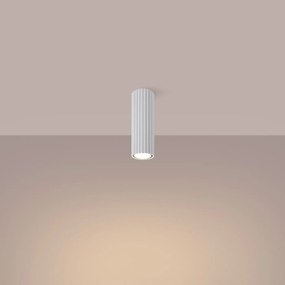 Plafon KARBON 20 biały ryflowany SOLLUX  LIGHTING