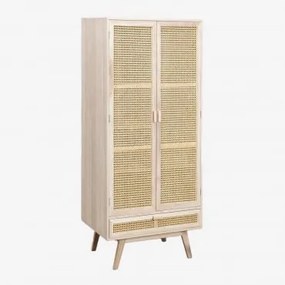 Szafa Z Szufladą Z Drewna Ralik Design Jasne Drewno Naturalne - Sklum