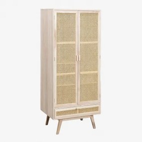 Szafa Z Szufladą Z Drewna Ralik Design Naturalna - Sklum