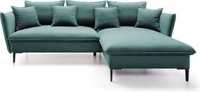Masseno Narożnik SOLE z funkcją spania i pojemnikiem na pościel Narozniki L, Rozkładana sofa - Zielony, RIVIERA 87