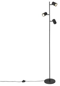 Nowoczesna lampa podłogowa czarna 3-światłowa - Jeana Nowoczesny Oswietlenie wewnetrzne