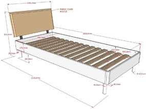 Łóżko dziecięce z litego drewna dębowego 90x200 cm Forrest – Vipack