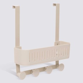 Półka prysznicowa bez wiercenia na drzwi kabiny EASY beżowa, 30 x 11,5 x 33,8 cm
