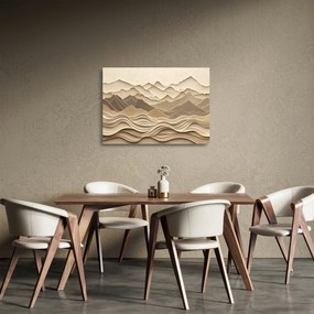 Obraz na szkle - 3D linie gór (70x50 cm)