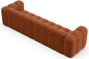 Ceglasta sofa z tkaniny szenilowej 290 cm Lupine – Micadoni