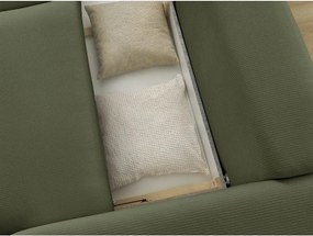 Zielona rozkładana sofa ze schowkiem 265 cm Ezechiel – Bobochic Paris